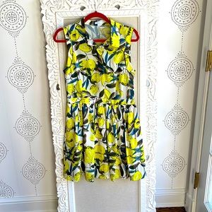 Adorable Lemon Print Mini Dress